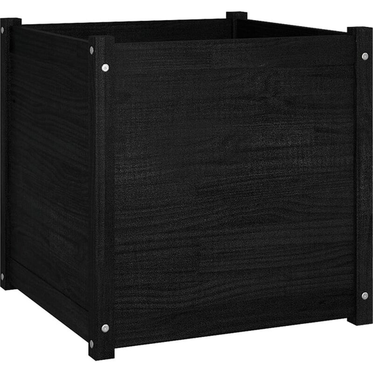 Vidaxl - Garden Planter Black 60x60x60 cm Solid Pinewood black