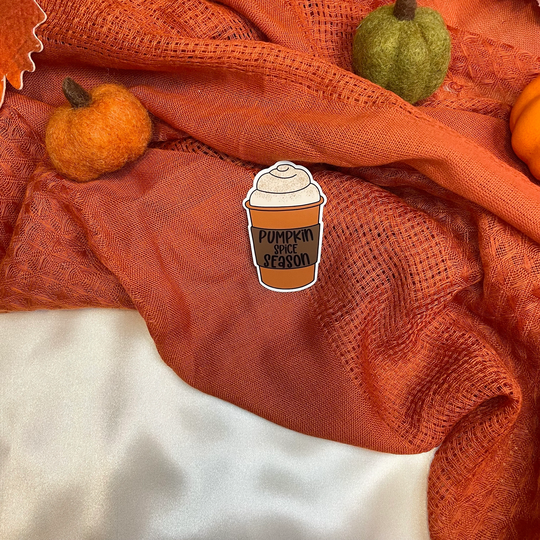 Pumpkin Spice Season Fall Sticker | Waterproof Vibes Autumn Sweater Weather September