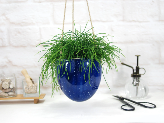 Large Handmade Ceramic Hanging Planter | Pottery Plant Pot Garden Outdoor Modern Home Decor Gift