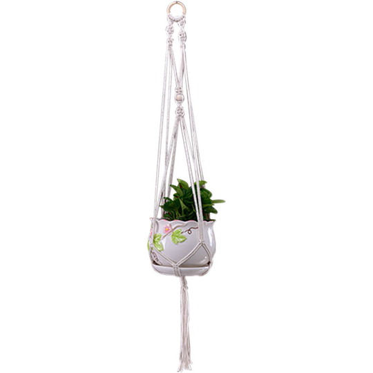 Macrame Plant Hanger Woven Decorative Flower Pot Holder Indoor Outdoor Hanging Planter Basket Handmade Cotton Rope Home Decor,model: Type 5 - model: