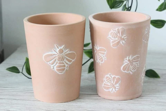 Bee Design Indoor Planter, Terracotta Plant Pot, Decor, Home Decor