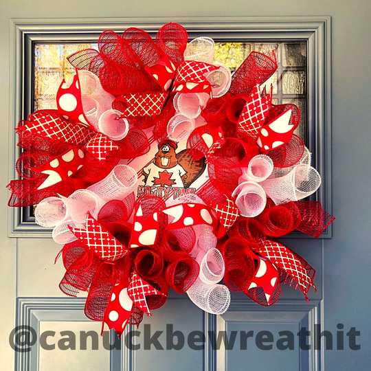 Canada Day Wreath - Décor - Seasonal Front Door Wreath