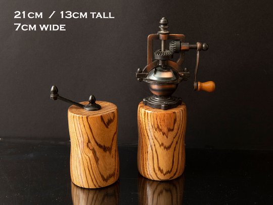 Vintage Pepper Mill Set, Pepper & Salt Grinder, Handmade Peppermill, Bbq Cooking Tools, Foodie Gift For Men, Ideal Birthday