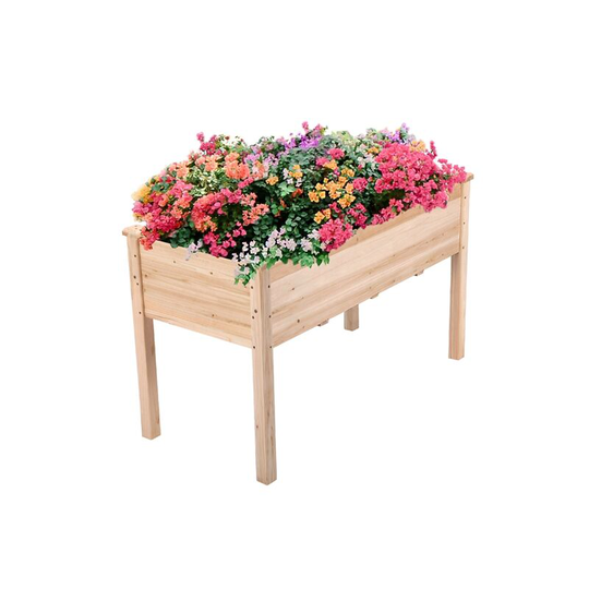 Fir Wood Planter Raised Bed Rectangle Raised Planters,Wood - wood - Yaheetech