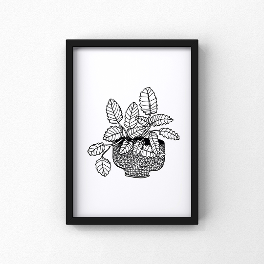 Mint Plant Illustration, Botanical Art Print, Peppermint Drawing, Lover Gift, Kitchen Herbs Decor, House Lady