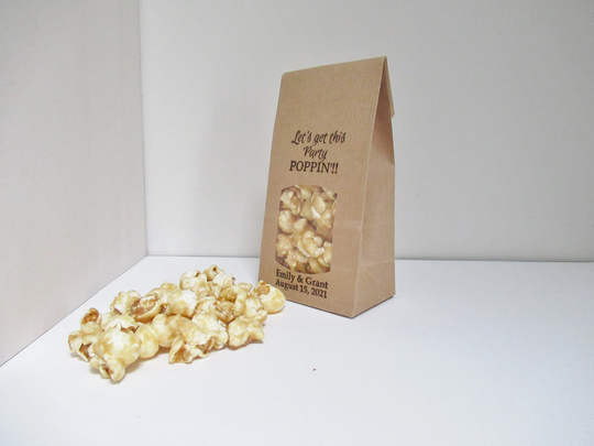 Diy Popcorn Favors, Personalized Party Bags, Let's Get This Poppin With Your Names & Date