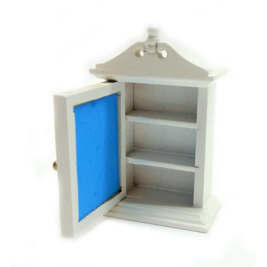 Dolls House White Medicine Cabinet Miniature Bathroom Furniture