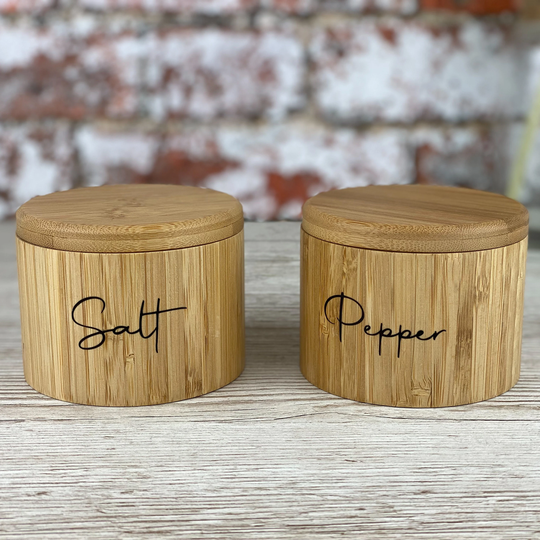 Bamboo Salt & Pepper Spices Box