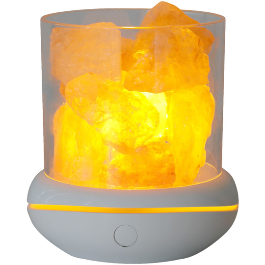 Lifcausal - Crystal Salt Stone Night Light 7 Colors led Rock Crystal Lamp Portable usb Essential Oil Diffuser for Car Home Office Bedroom Desktop