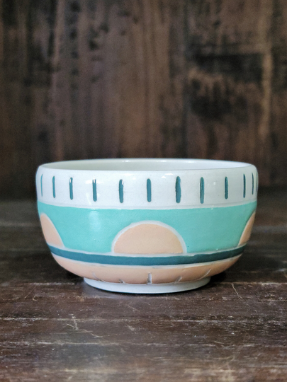 Little Geometric Sunrise Ceramic Plant Pot