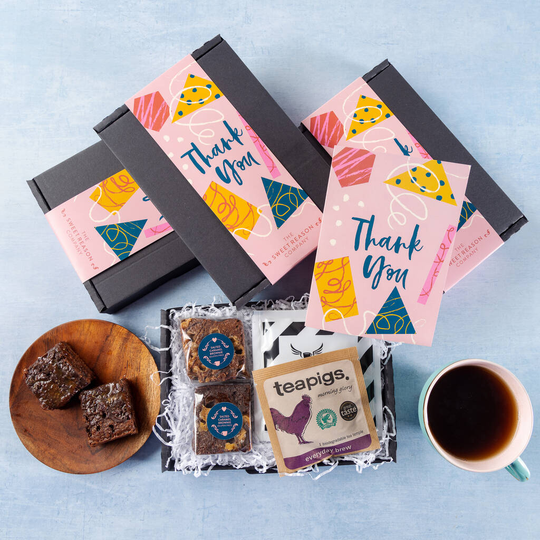 'Thank You' Salted Caramel Brownies, Coffee And Tea