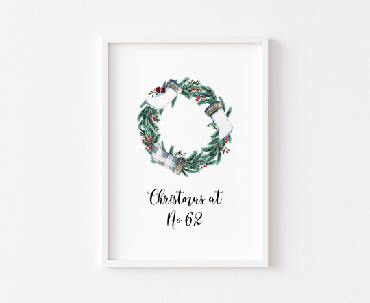 Christmas Prints Personalised | Wall Art Decor Print Decoration Gift Seasonal