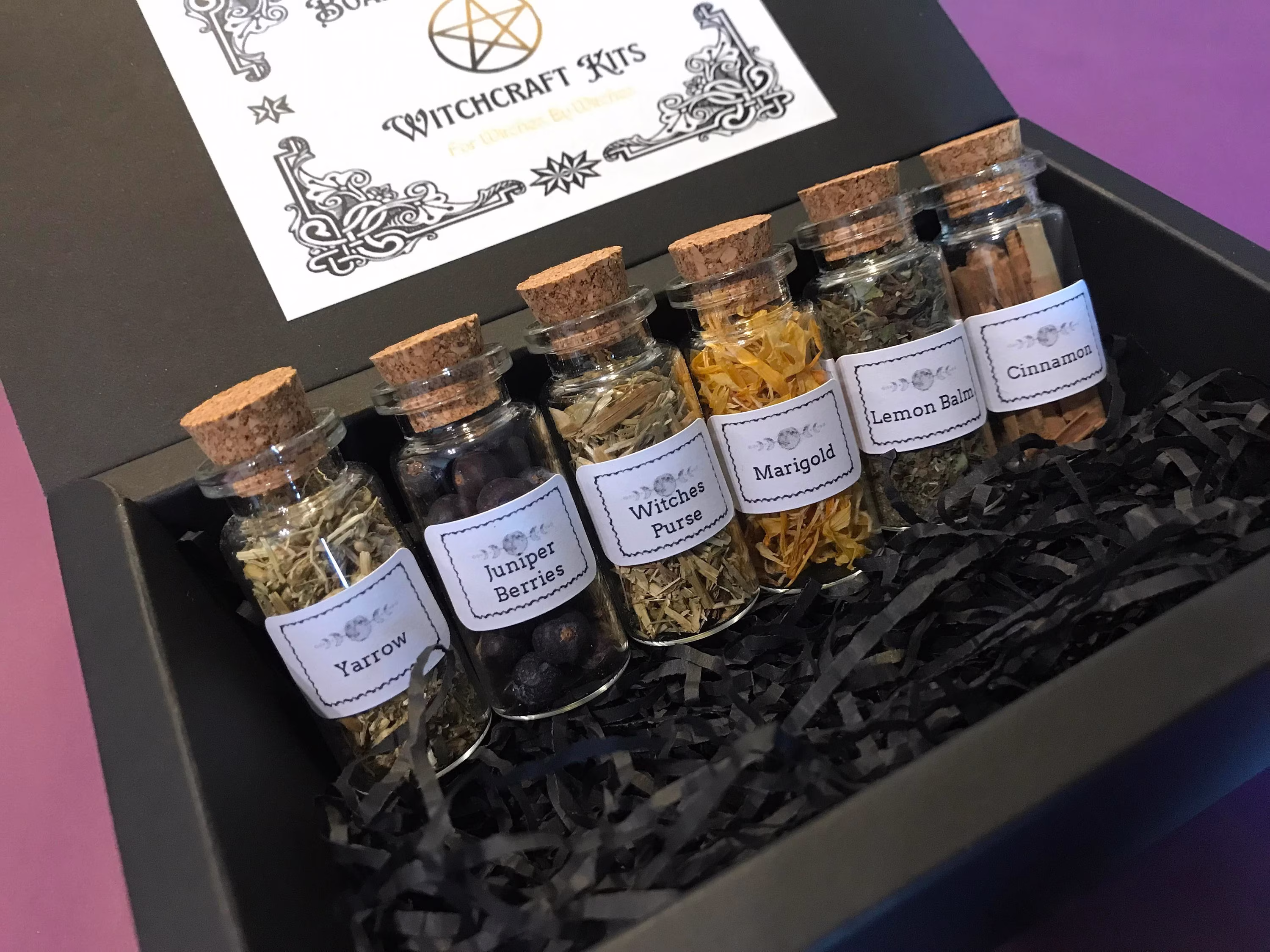 Apothecary Herb Manifestation Spell Bottle Set, Jars, Success, Prosperity Witchcraft Kit, Baby Witch Starter Witches Kit