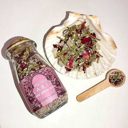 Clarity Smudge Kit | Loose Incense Blend Cleansing, Love, Wisdom, Manifestation, Blessings |Loose Sage & Herb Blends| Remove Negative Energy