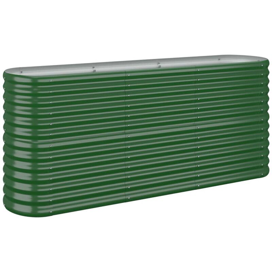 Garden Planter Powder-coated Steel 152x40x68 cm Green Vidaxl Green