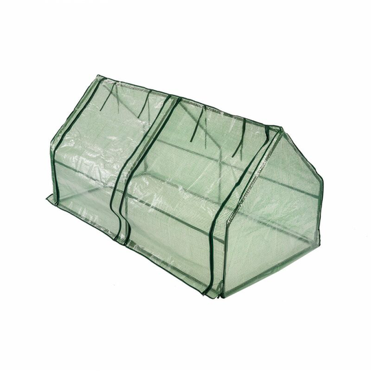 Oypla Small Steeple Growhouse Garden Plant Greenhouse with Plastic Mesh Cover - 180x90x90cm