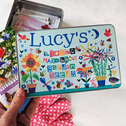 Personalised Garden Seeds Storage Tin