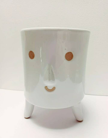 Tall Leggy Face Planter Plant Pot Glazed Stoneware Gift Sass & Belle 13cm Free UK Postage