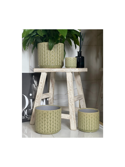 Sage Green Ceramic Plant Pot, Matching Planters, Indoor Pots, Glazed Decorative Pots