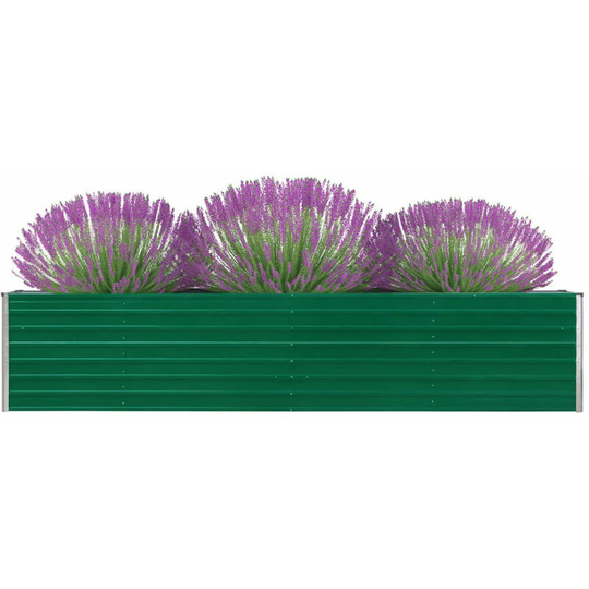 Echoo - Garden Planter Galvanised Steel 320x40x45 cm Green