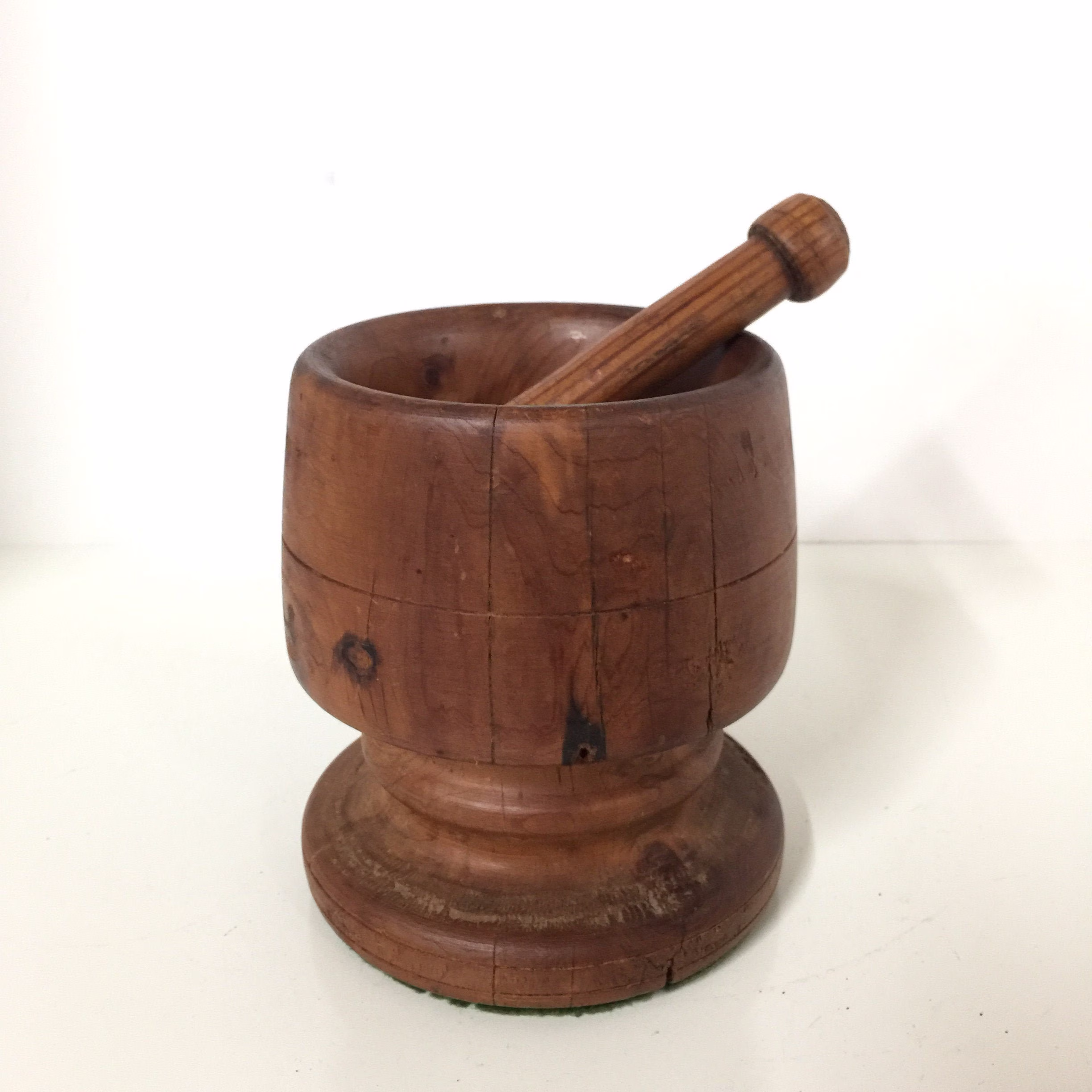 Vintage Mortar & Pestle, Medicine, Pharmacy, Druggists, Wood Mortar Pestle, Island Spice, Kitchen Decor, Tool, Mortar, Grinder, Masher