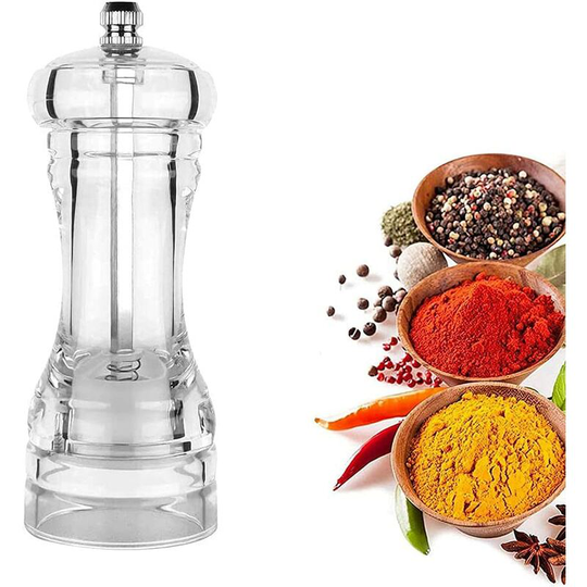 Sun Flowergb - Acrylic Salt and Pepper Grinder, Acrylic Salt Grinder, Acrylic Pepper Grinder, Manual Pepper Grinder, Adjustable Grinder, for Pepper,