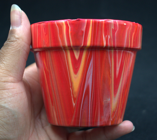 Red Paint Pour Pot | 4 Inch