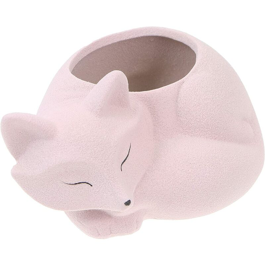 Cartoon Fox Mini Flower Pots Animal Succulent Plant Pots Ceramic Fox Pot Animal Shape Flowerpot for Home Office Outdoor Home Decor