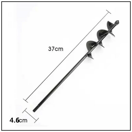 Muff - Scarifier Bit, Ground Drill, Electric Drill Auger, Garden Planting Soil Drill Bit, 37cm
