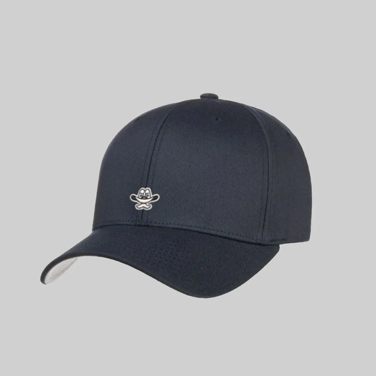 Unisex Stoned Cowboy Organic Small Icon Cap, Embroidered Streetwear Stretchable Fitted