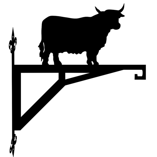 Highland Cow Looking Modern Contemporary Hanging Bracket