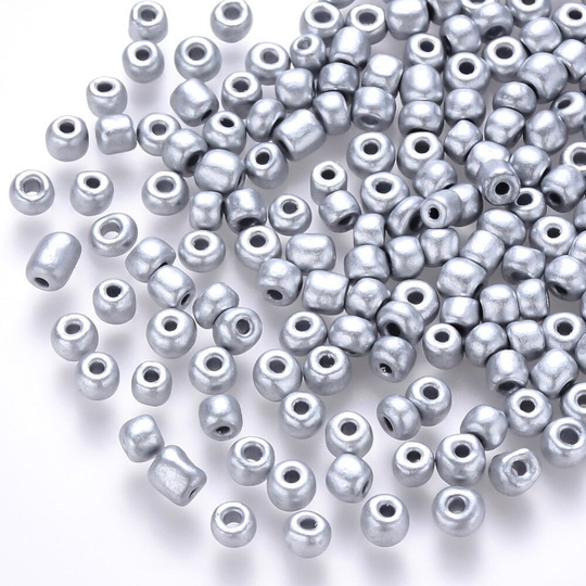 Silver Seed Beads 6/0 110 Grams