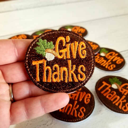2 Pack Give Thanks Gnome Hat Decoration - Accessories Thanksgiving Seasonal Hand Cut Feltie Supply Craft Kits