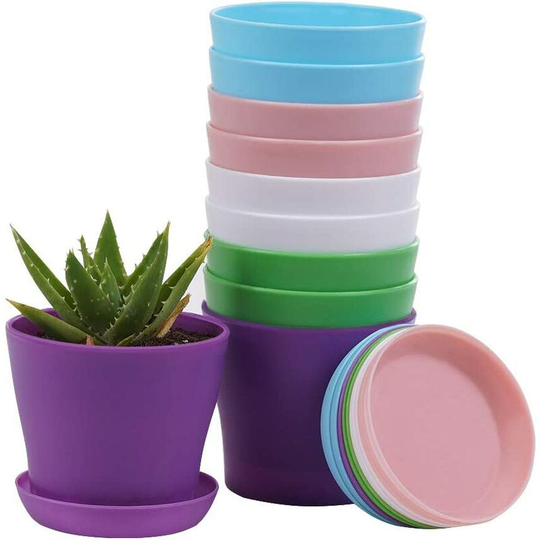 10 Pcs Plastic Planters Indoor Flower Plant Pots, Mini Flower Seedlings Nursery Pot/plant