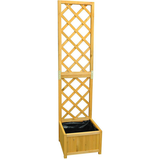 Selections - Wooden Garden Planter with Trellis