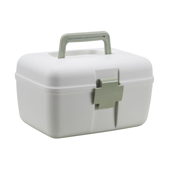 Multi-functional medicine cabinet household portable portable medicine double-layer storage box green