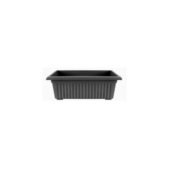 Viss - 70 cm Sovereign Black Trough Plant Pot Plastic Planter Home Outdoor Garden Herb