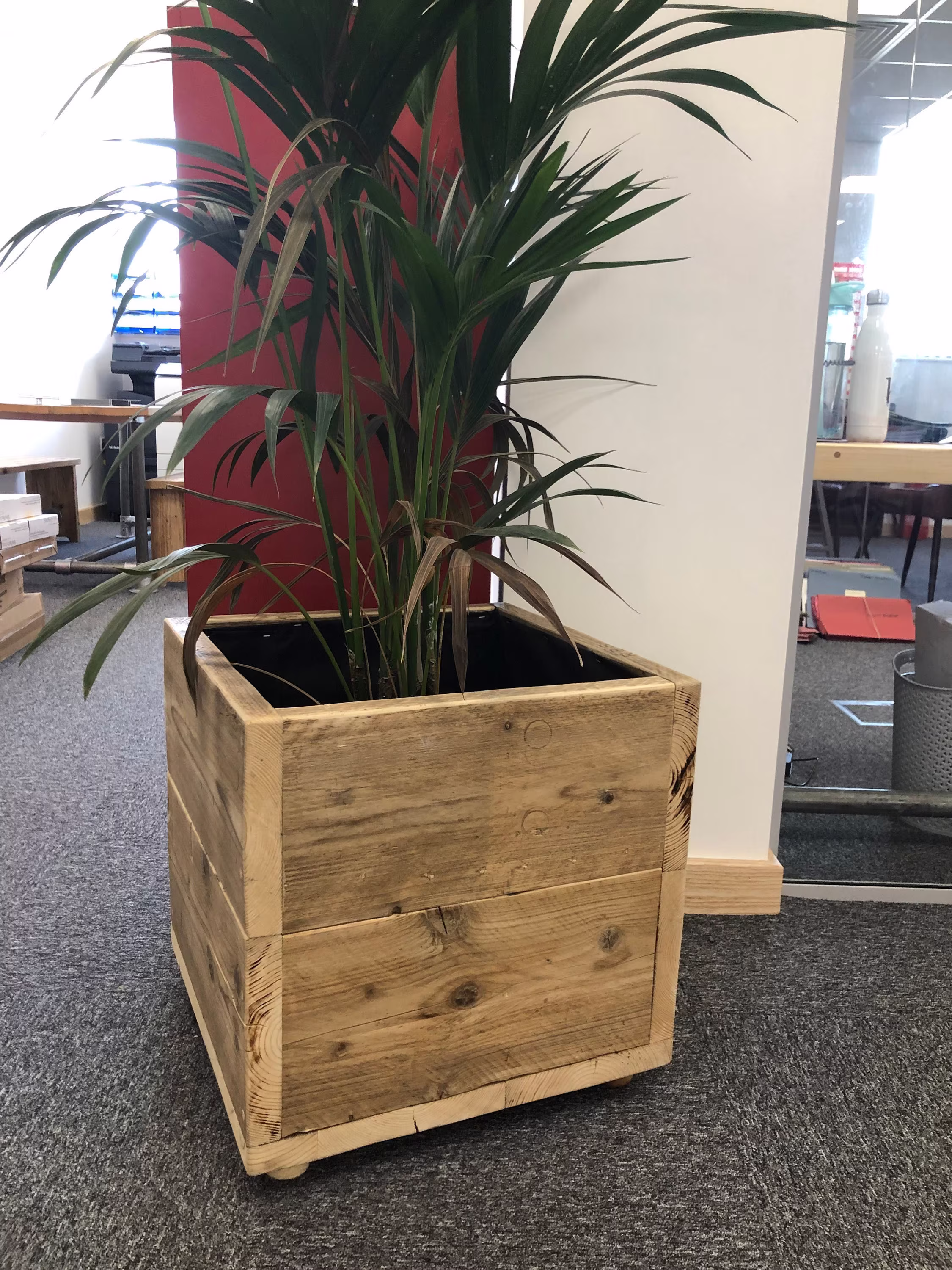 Outdoor Reclaimed Wooden Planter | Square Garden Office