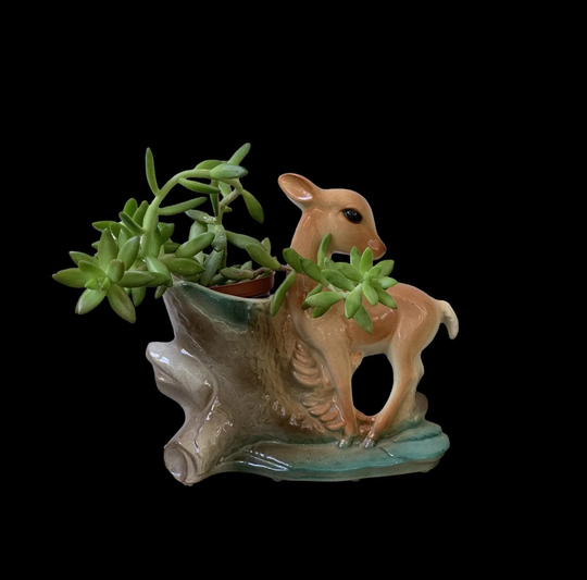 Mid Century Ceramic Deer Planter
