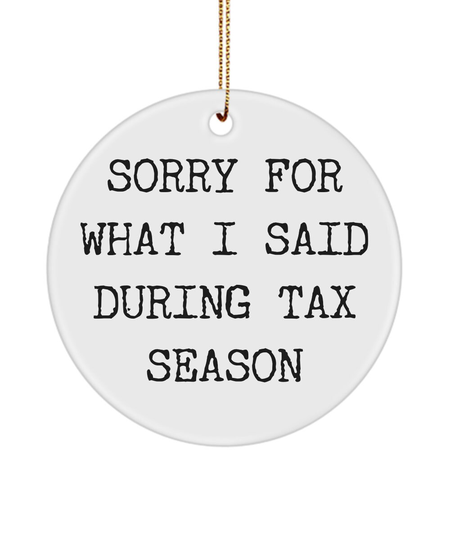 Accountant Gift For Tax Season Finance Gifts Audit Sorry For What I Said During Funny Preparer Christmas Tree Ornament
