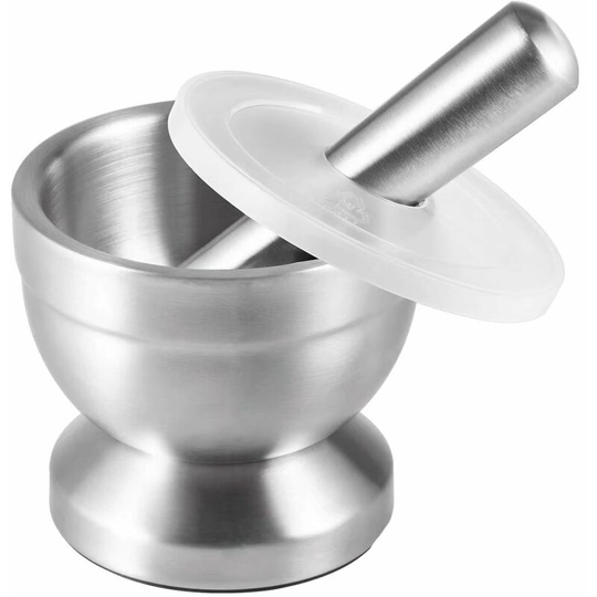 Mortars and Pestles 18/8 Stainless Steel Mortar and Pestle Spice Grinder Herb Bowl Pesto Powder