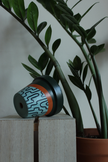 Hand Painted Terracotta Plant Pot For Houseplants | Customisable With Drainage & Saucers To Match Great Gift Idea