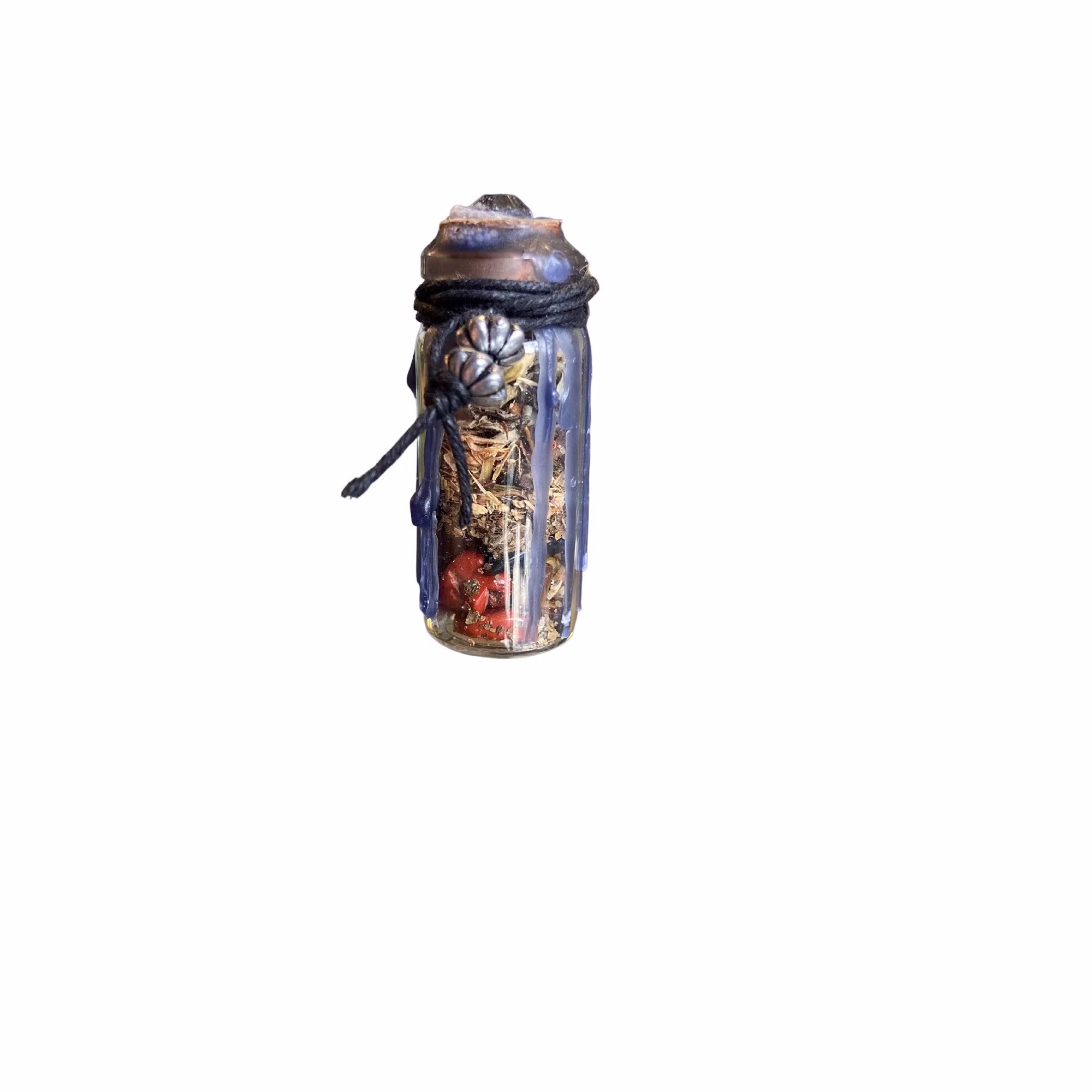 Grounding & Protecting Spell Jar | Crystal Herbal Bottle