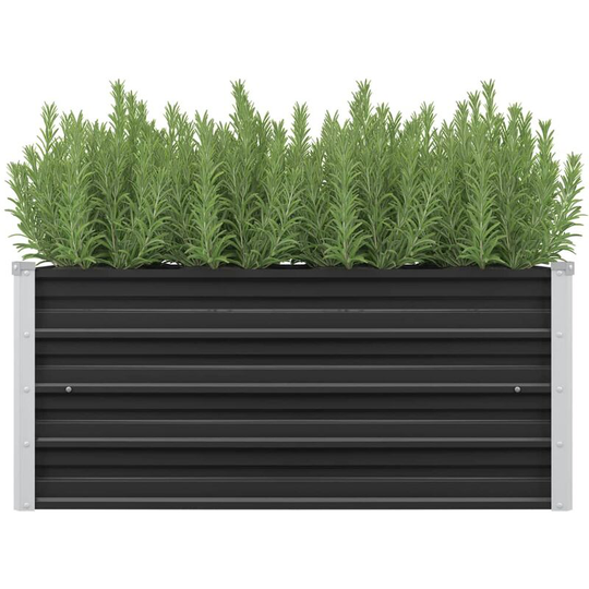 Garden Planter Anthracite 100x40x45 cm Galvanised Steel VDTD29854 - Topdeal