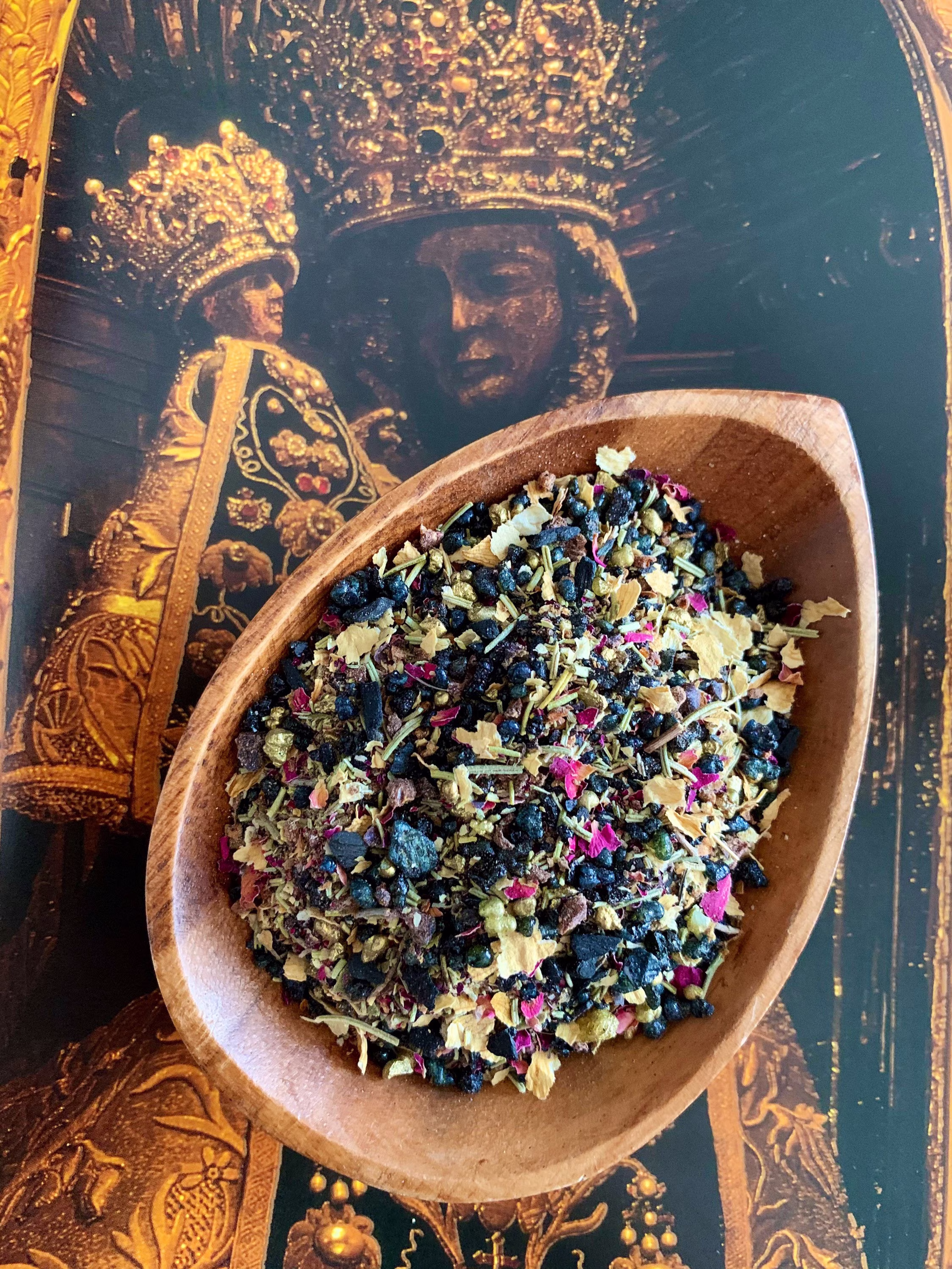 Dea Madre Herbal Incense/Black Madonna Hand Blended Loose Incense Resin Ritual Herbs Holy Mother Goddess Temple Blend