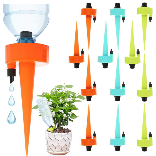 Einemgeld - Automatic Watering Set 12 Pieces Adjustable Plant Watering System with Control Valve Switch for Potted Plants Garden Plants Houseplants