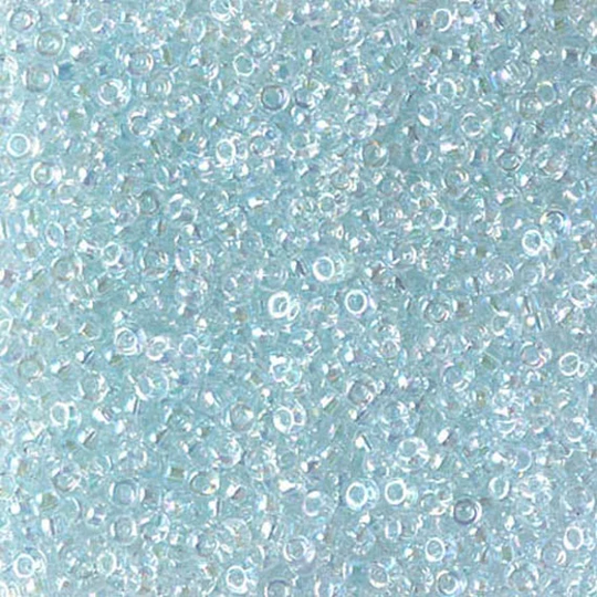 Miyuki Seed Beads 11/0 Light Ice Blue Lined Crystal Ab 11-269L 24G Japanese Beads, Bead, Glass Rocaille