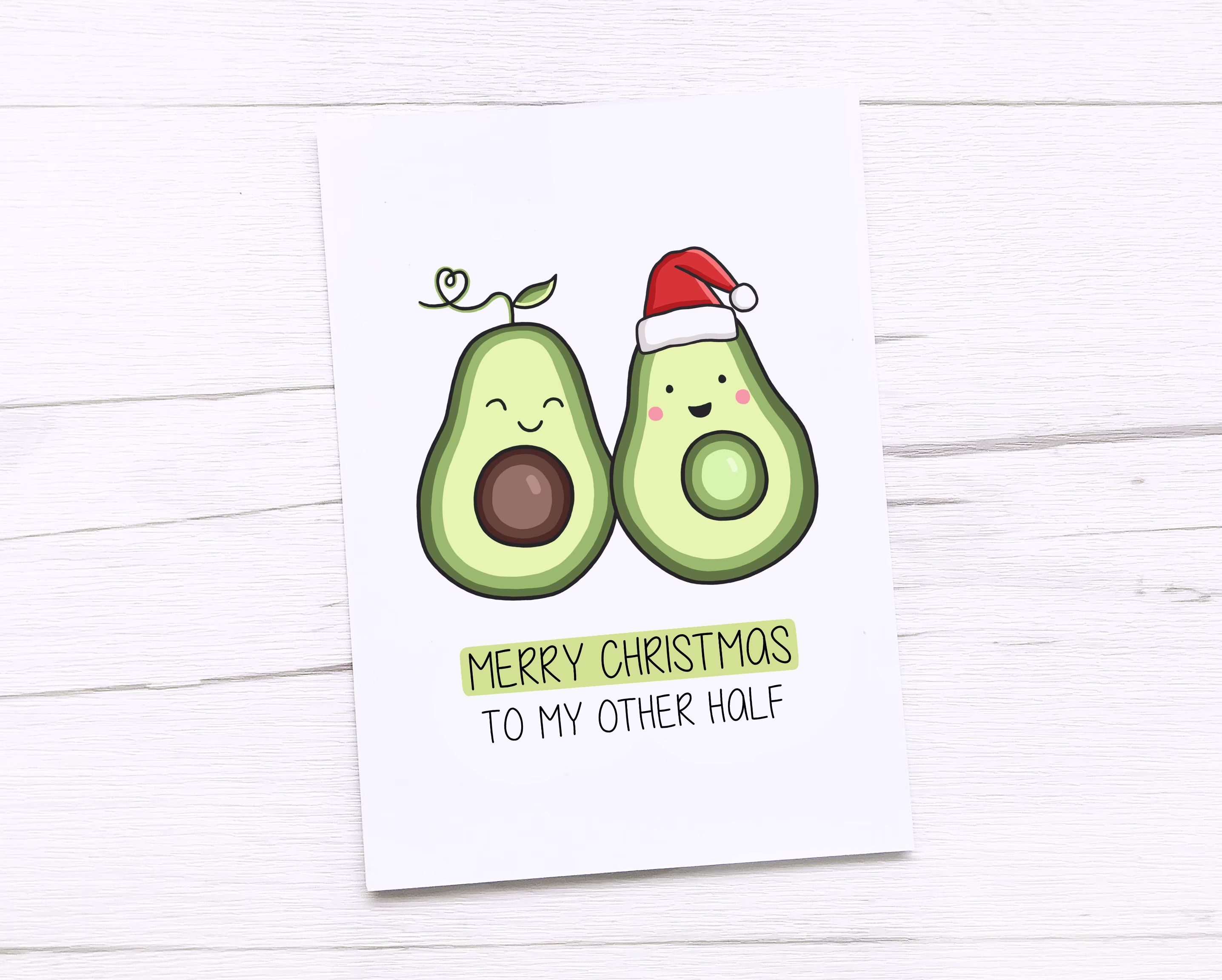 Happy Christmas Card | Merry Avocado