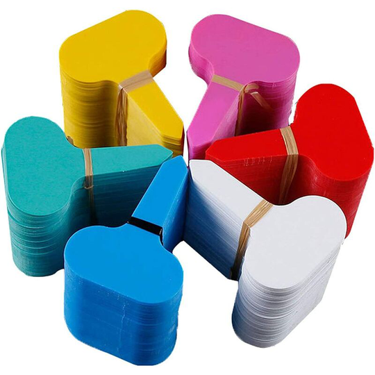 T-Type Plastic Tags, Waterproof Garden Tags, Plant Markers and Labels, Multicolor Plastic Garden Tags Signs, Plant T-Shape Tags for Garden Plants 300