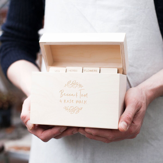 Personalised New Home Garden Seed Box